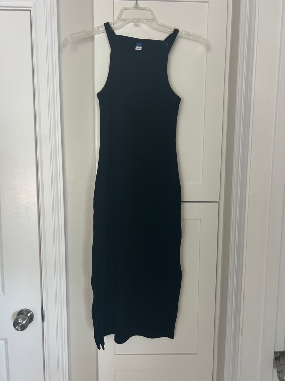 Old Navy Black Maxi Dress with High Neck Tank Straps